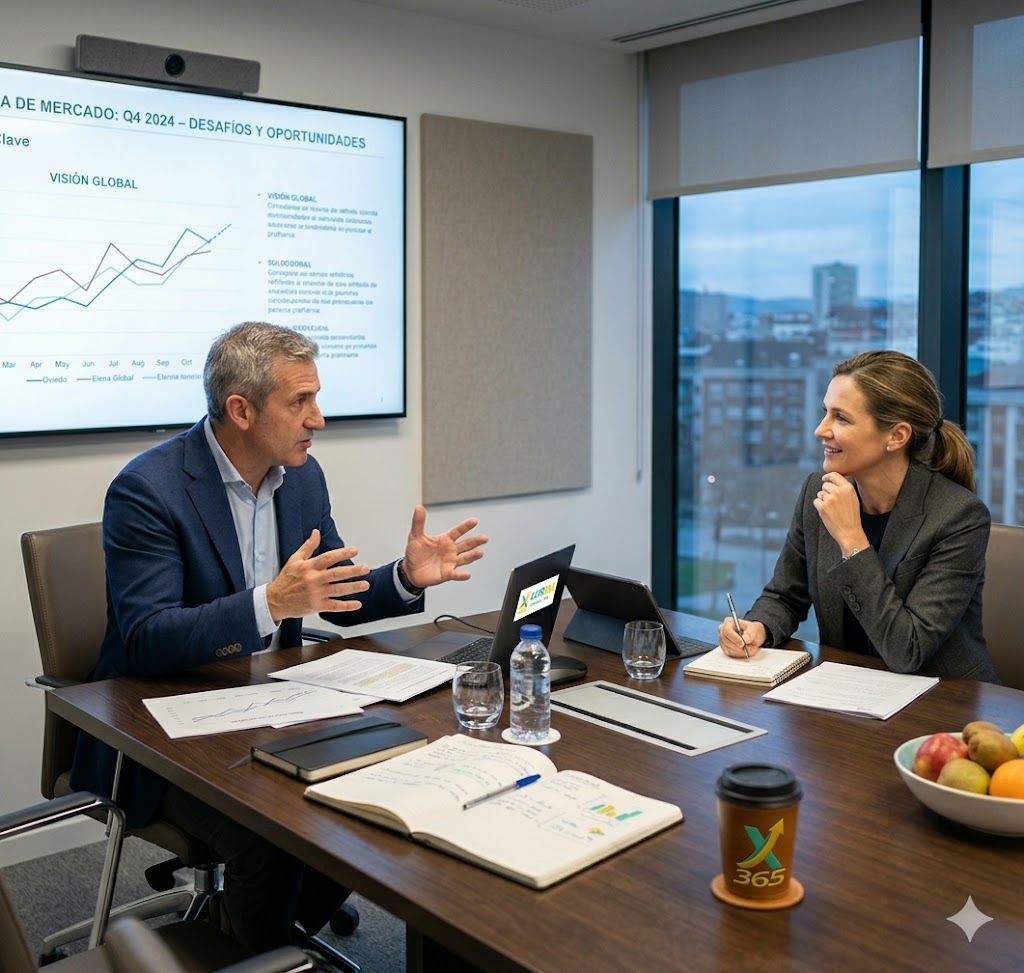 AXPA365 team, a Microsoft Business Central partner, in a meeting with a client