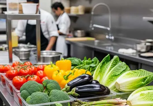 Cocina profesional de un establecimiento de hostelería