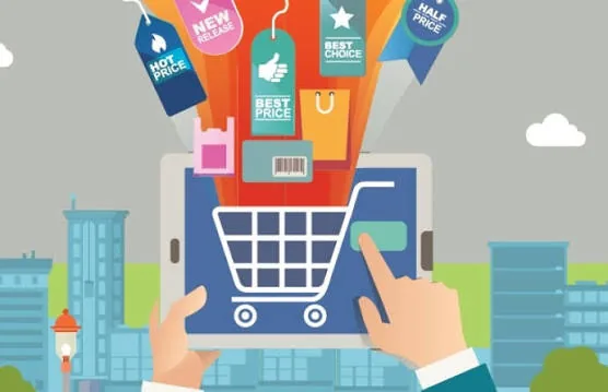 Mostrador de una tienda con terminal de punto de venta